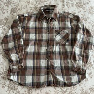 Vintage Brown Plaid Shirt